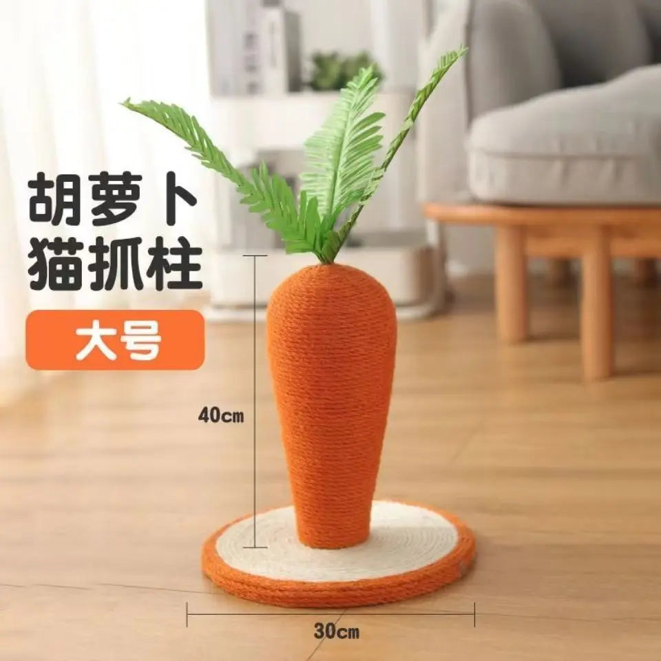 Mushroom Carrot Cat Scratch Pillar Cat Scratch Board Small Sword Hemp Rope Wear Resistant and Scratchy Cat Toy