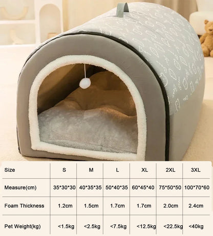 Hot Winter Warm Dog Removable Pet Dog Bed Cozy Pet Nest for Small Medium Dogs Cats Sleeping Bed Comfortable Pet House Supplies