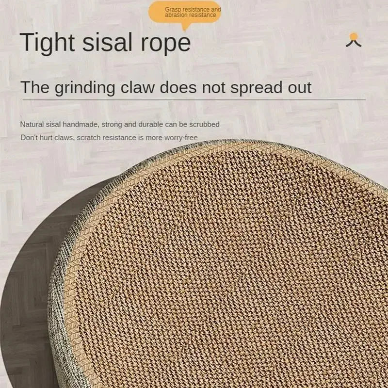 2In1 Oval Sisal Cat Scratcher Bed Wear-Resistant Cat Nest Furniture Protection Grinding Claw Toy