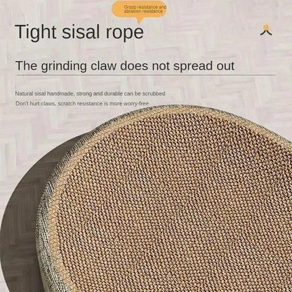 2In1 Oval Sisal Cat Scratcher Bed Wear-Resistant Cat Nest Furniture Protection Grinding Claw Toy
