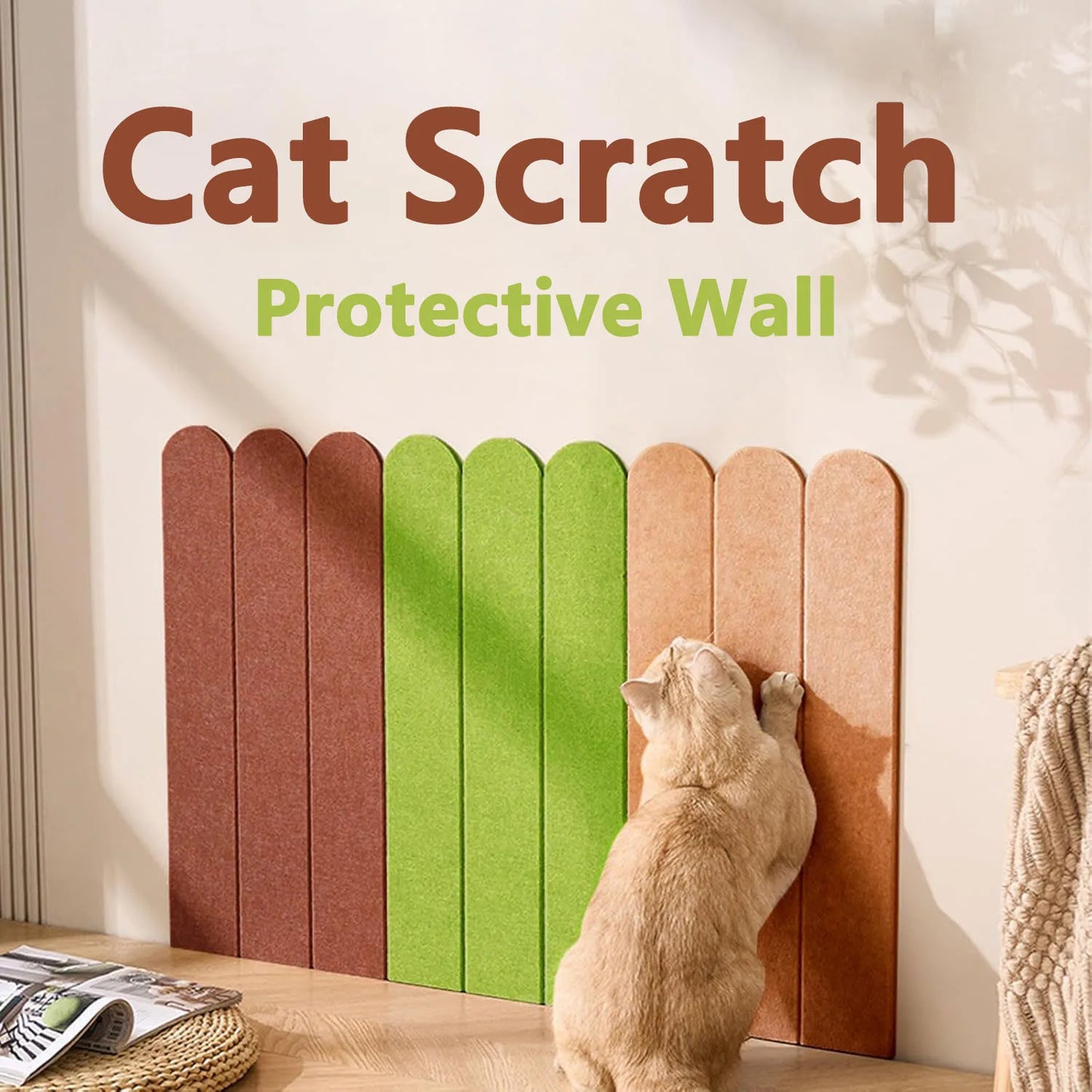 Anti Cat Scratch Sofa Wall Cat Scratch Mat DIY Cat Scratching Post Furniture Protection Self-Adhesive Cats Scratch Board Cat Toy