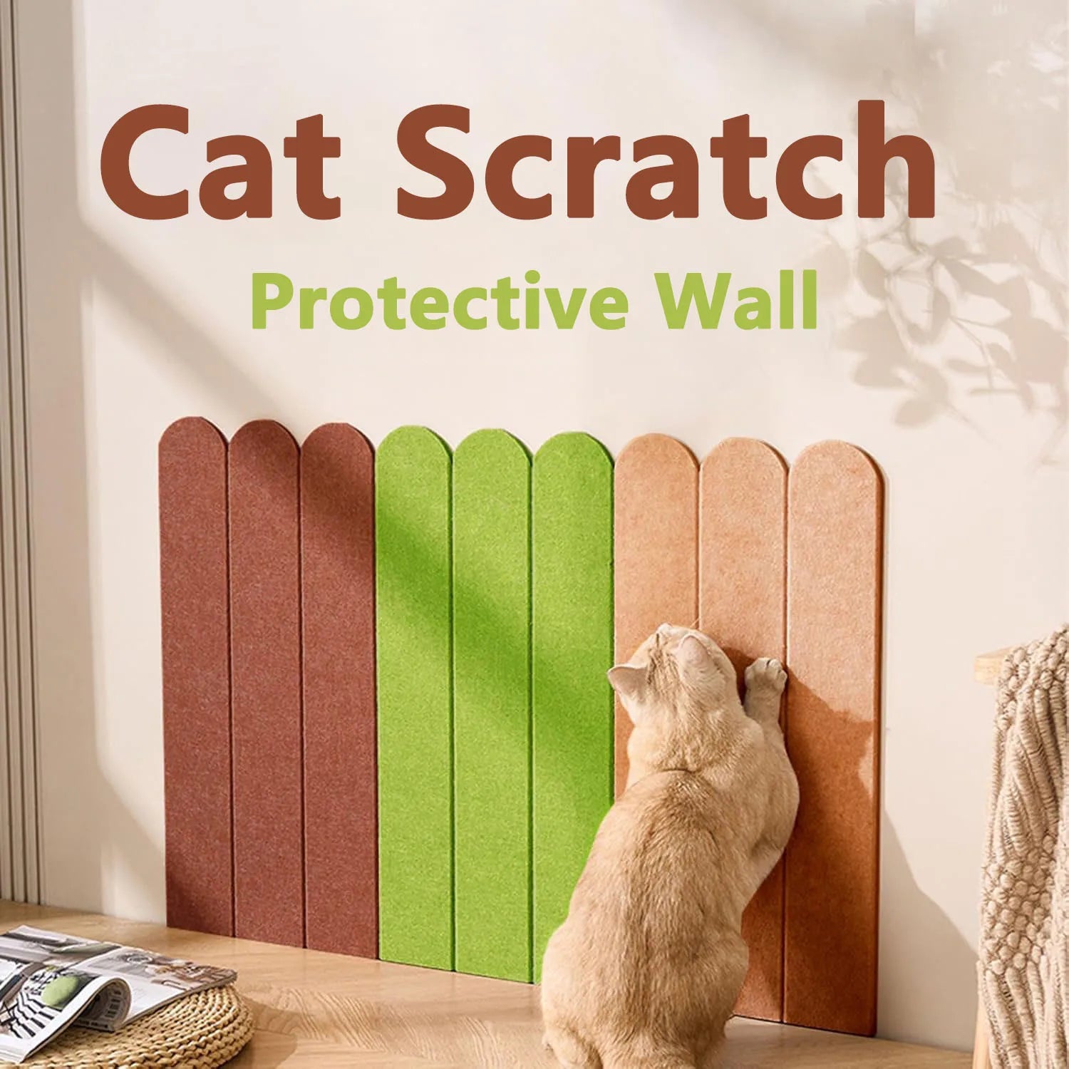 Anti Cat Scratch Sofa Wall Cat Scratch Mat DIY Cat Scratching Post Furniture Protection Self-Adhesive Cats Scratch Board Cat Toy