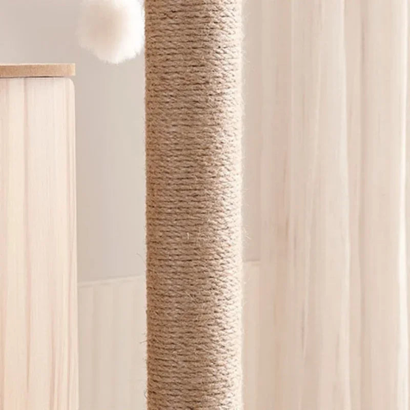 Large Wooden Cat Tree with Space Pod Multi Level Cat Tower Scratching Posts Durable Cat Furniture for Indoor Cats Cat Toy