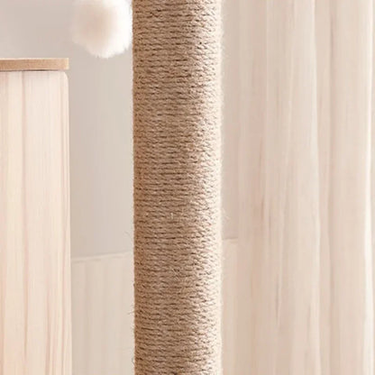 Large Wooden Cat Tree with Space Pod Multi Level Cat Tower Scratching Posts Durable Cat Furniture for Indoor Cats Cat Toy