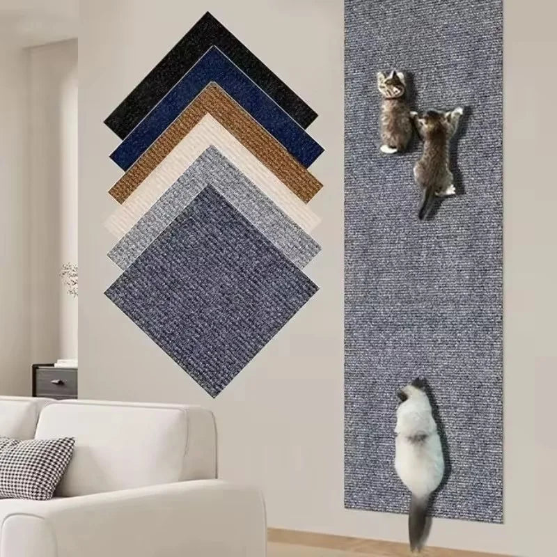 Self-Adhesive Carpet Cats Scratch Board Wall anti Cat Scratch Sofa DIY Cat Scratching Post Sofa Protector Paws Sharpen Trimmable