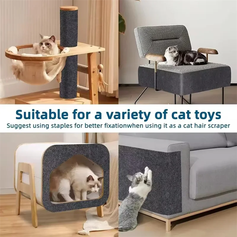 Self-Adhesive Carpet Cats Scratch Board Wall anti Cat Scratch Sofa DIY Cat Scratching Post Sofa Protector Paws Sharpen Trimmable
