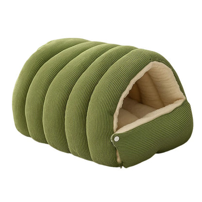 Winter Plush Cat Bed Warm Pet House Thickening Warmth Comfort Soft Kittens Sleeping Beds Cat Cave for Pet Warmth
