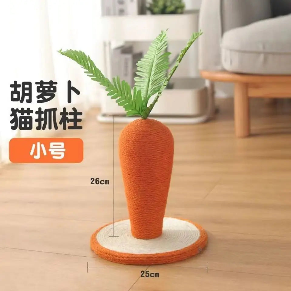 Mushroom Carrot Cat Scratch Pillar Cat Scratch Board Small Sword Hemp Rope Wear Resistant and Scratchy Cat Toy