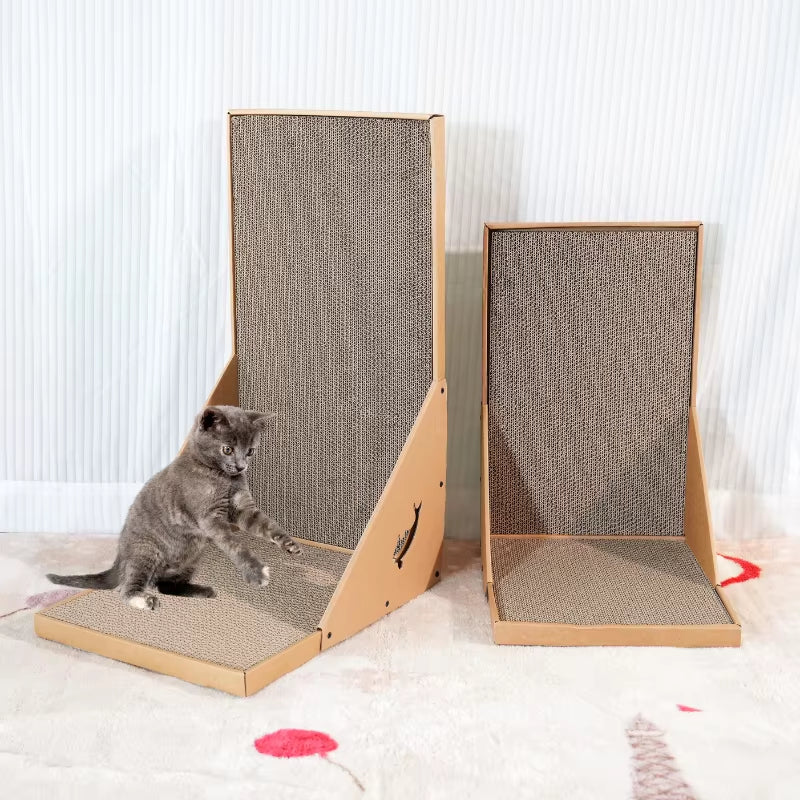 Cat Scratching Post, Vertical Cat Scratching Post for Indoor Cats, L-Shaped Cat Wall Scratching Post, Protective Furniture Sofa
