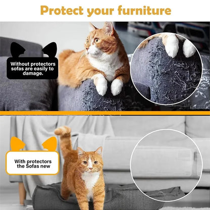 Cat Scratch Deterrent Tape Furniture Protectors from Cats Transparent Self-Adhesive Pet Training Tape for Sofa Furniture Sticker