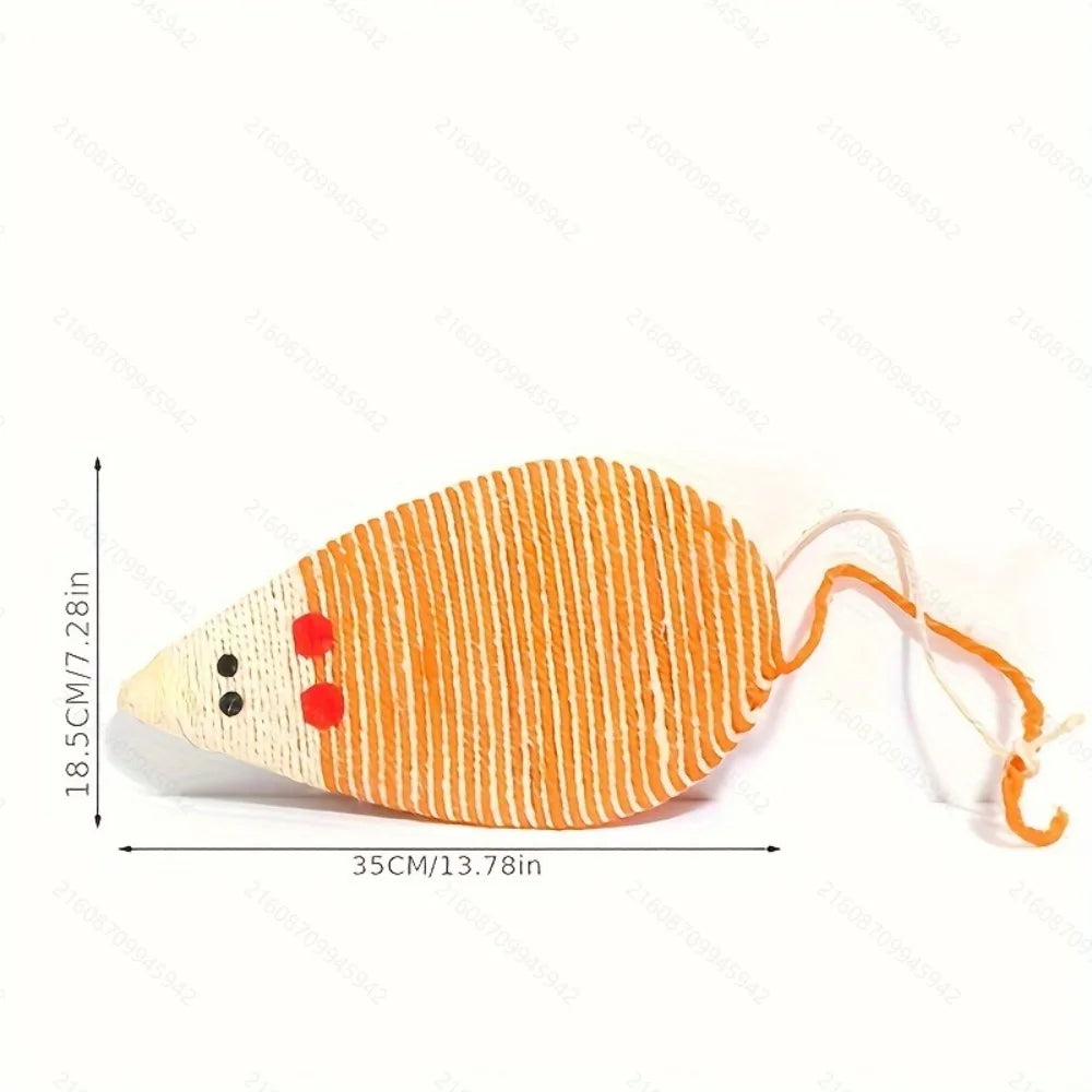 Colorful Cat Scratch Post with Funny Imitation Mouse Design Creative Claw Grinding Board for Indoor Cats Space-Saving Pet Toy