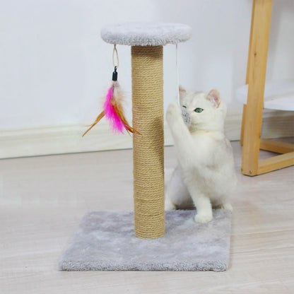 Cat Scratching Post Sisal Scratcher Board Funny Interactive Toy Climbing Kitten Cat Post for Small Cats Kittens Supplies