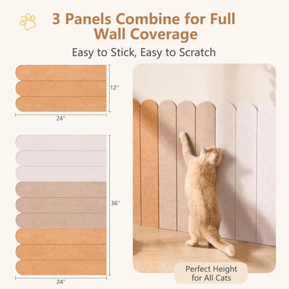 Anti Cat Scratch Sofa Wall Cat Scratch Mat DIY Cat Scratching Post Furniture Protection Self-Adhesive Cats Scratch Board Cat Toy