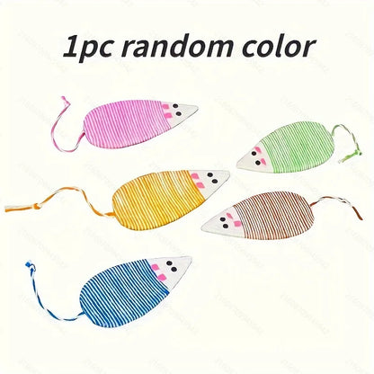 Colorful Cat Scratch Post with Funny Imitation Mouse Design Creative Claw Grinding Board for Indoor Cats Space-Saving Pet Toy